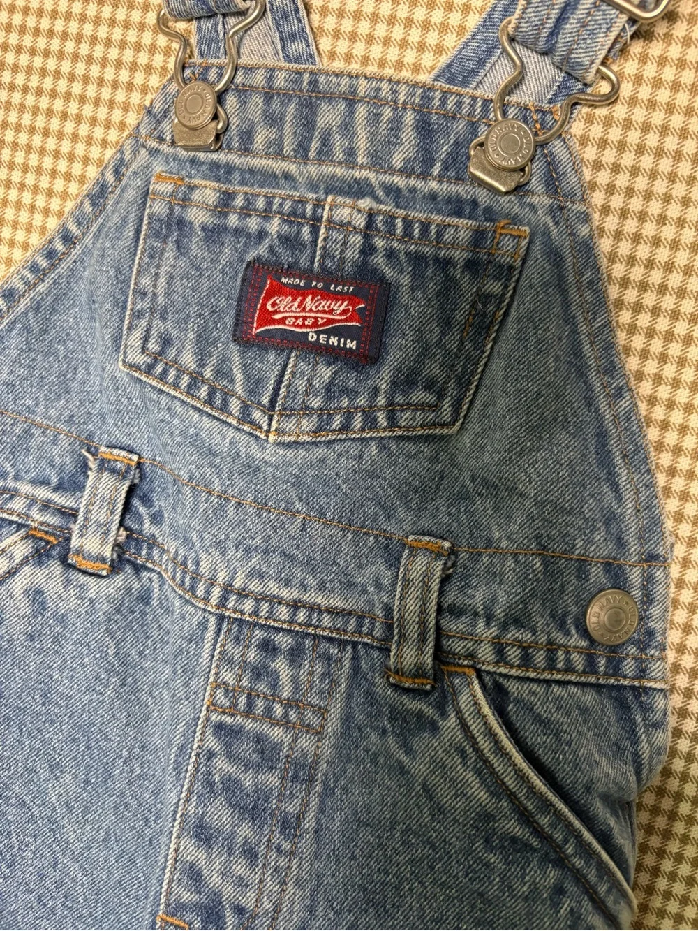 Vintage Y2K Old Navy Baby Denim Overalls Carpenter 6-12 Months